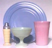 Maker: Hazel Atlas Glass Company
Color: Pastel Colors
Made: 1940 - 1950's